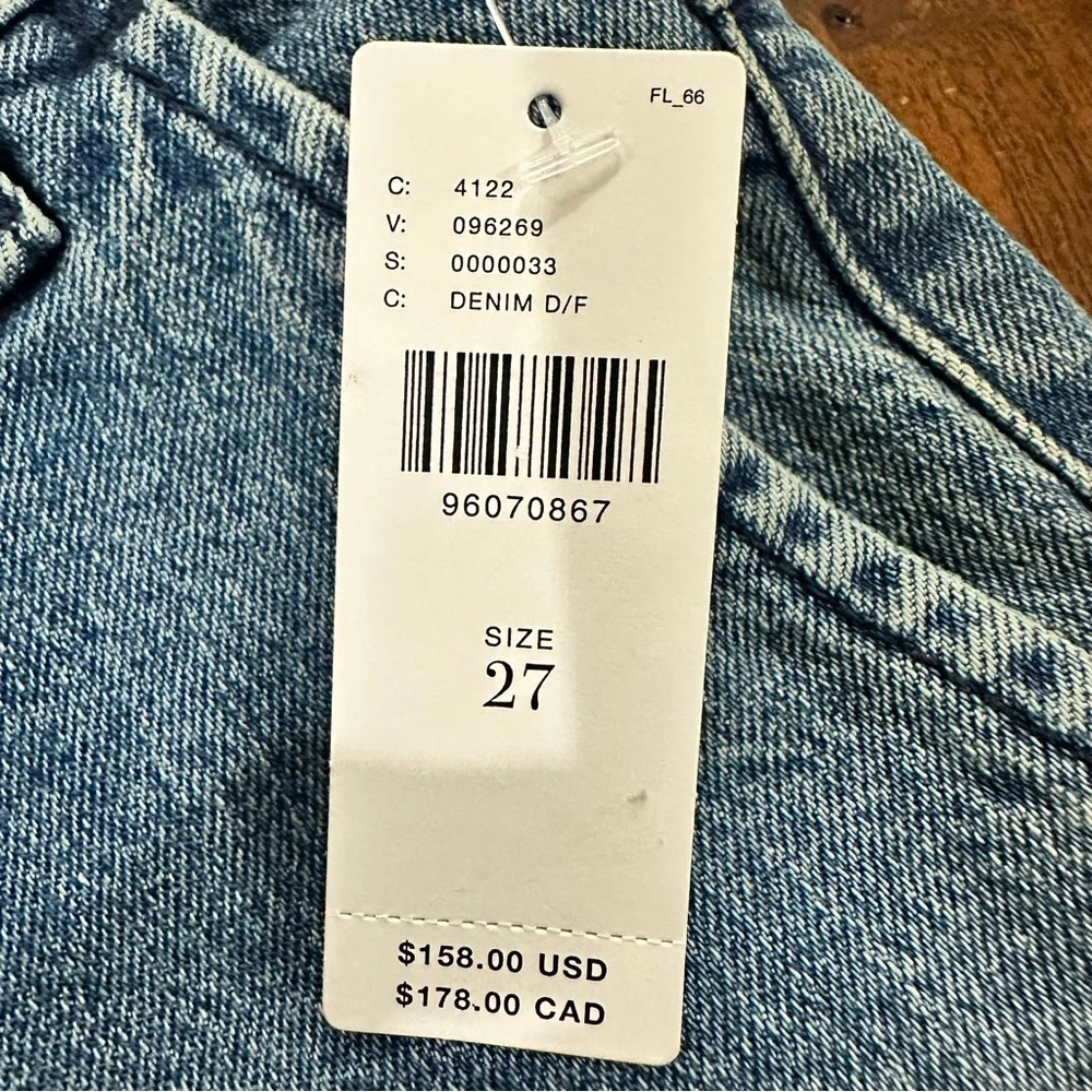 New! Pilcro Anthropologie Mid-Rise Slouchy Utility Bow Jeans Barrel Size 27
